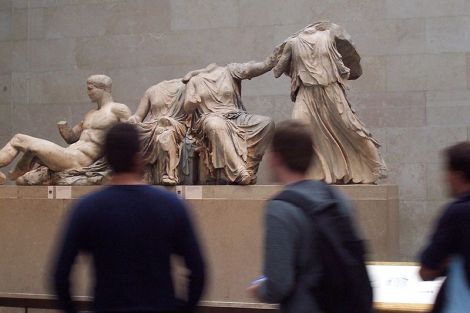 פסלים מגמלון הפרתנון. צילום מויקיפדיה